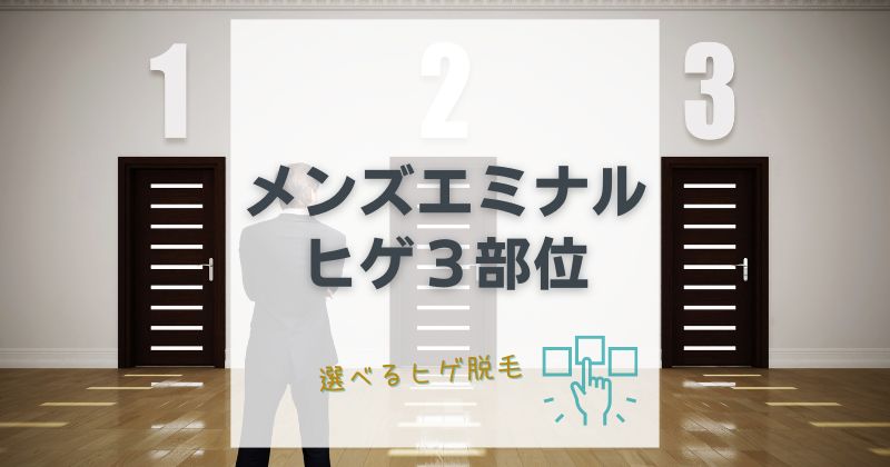 メンズエミナルのヒゲ脱毛３部位はどこ？選べる範囲と条件を解説