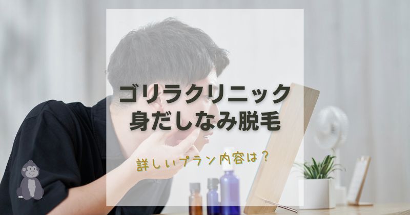 ゴリラクリニック身だしなみ脱毛の内容は？眉毛・鼻毛・耳毛脱毛のより詳しい完全ガイド