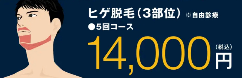 メンズリゼヒゲ脱毛初回限定価格